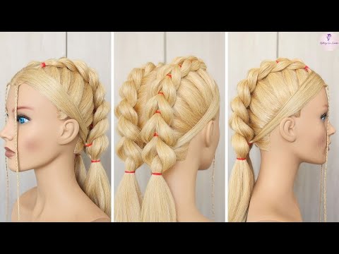 Cómo hacer PEINADOS con TRENZAS | Peinados FÁCILES | PEINADOS con LIGAS