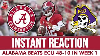 🚨 Alabama Football News After BLOWOUT 48-10 Win Over ECU Ft. Keelon Russell, EJ Crowell, Daniel Hill