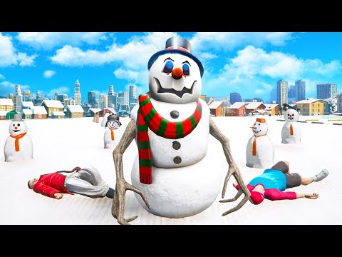 24 STUNDEN als HORROR SCHNEEMANN in GTA 5 RP!