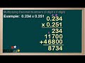 Basic Multiplication and Decimal Concepts