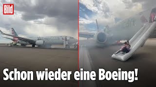 Denver, USA: Brennende Boeing in letzter Sekunde evakuiert