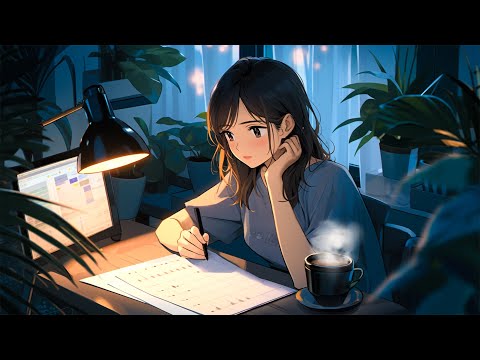 Late Night Lofi for Deep Focus ~ Calm Study Beats with Warm Light & Coffee | Chill Night Vibes