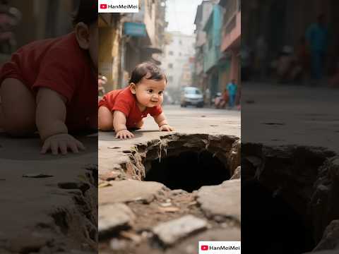 City Rushes to Rescue：Baby Falls into Deep Pit！