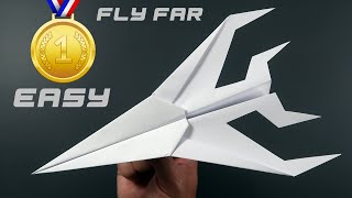 How To Make A Paper Airplane That Flies Far 10000 Feet || EASY - paper plane