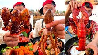 【大食い 】超激辛の生タコ 、中華料理はユニクですね！日本人なら出来ないな。。。！シーフドチャレンジ 、パート