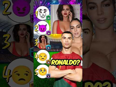 Ronaldo ranks Prettiest Girls - Georgina vs Antonella vs Selena Gomez vs Kim Kardashian #shorts