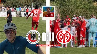 TSG Pfeddersheim vs. Mainz 05 - Testspiel, neues Trikot & 120km Radtour🚴 I STADIONVLOG I Dechent7