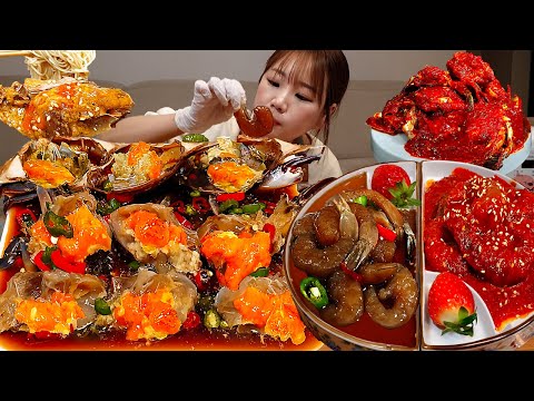 🦀간장게장,양념게장,새우장,꽃게된장찌개🍚게장풀코스에 갓지은밥+된찌😋 KOREANFOOD RAW CRABMUKBANG ASMR EATINGSHOW REALSOUND 요리 먹방 혼술