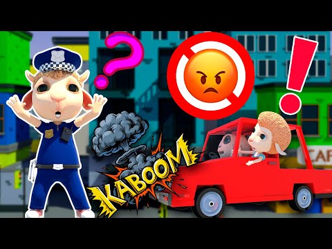 They stole a police car and made me chase them👮‍♂️🚗👧Police chase for kids