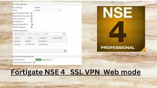 NSE 4 SSL VPN Web Mode