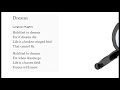 Understanding Inference and Dreams in Poetry