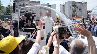 YouTube video thumbnail: Pope Leo XIV Visits Southern Italy's 'Land of Fires'