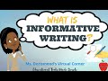 Exploring Informative Writing for Kids