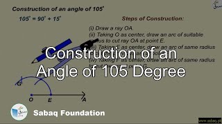 Construction of an Angle of 105 Degree