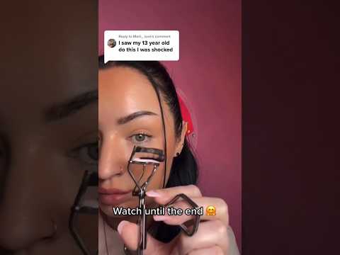HOW TO EASILY APPLY STRIP LASHES WITH CURLERS ? #lashtutorial #shortsvideo
