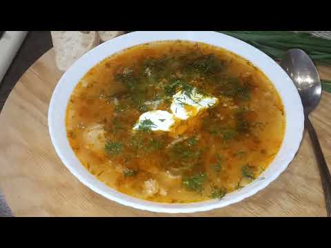 Рассольник на свиной грудинке.