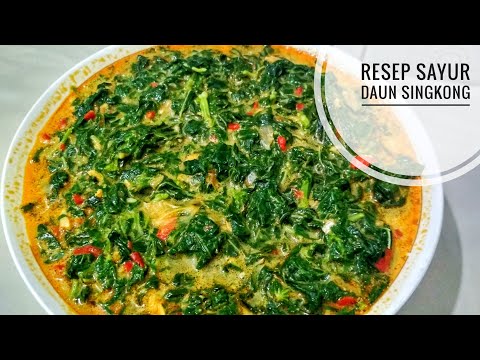 RESEP SAYUR SANTAN DAUN SINGKONG