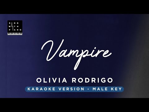 Vampire – Olivia Rodrigo (MALE Key Karaoke) – Piano Instrumental Cover with Lyrics