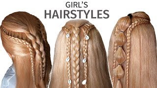 ✨ Easy & Cute Braided Hairstyles for Girls | Step-by-Step Tutorial ✨