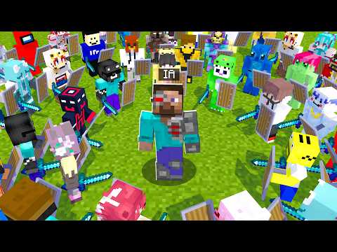 100 JUGADORES VS una IA en MINECRAFT