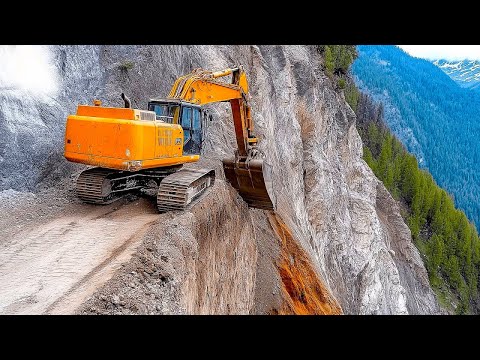 Skillful Excavator Operators are Building Roads on a Steep Mountain ▶2