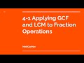 Operations with Fractions and Mixed Numbers