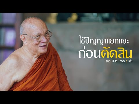 ใช้ปัญญาแยกแยะก่อนตัดสิน : 11 ม.ค. 68 เช้า ณ วัดถ้ำกลองเพล | หลวงพ่ออินทร์ถวาย สันตุสสโก