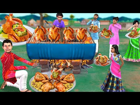 Iron Drum Stuffed Full Chicken Biryani Famous Indian Street Food Hindi Kahaniya Hindi Moral Stories