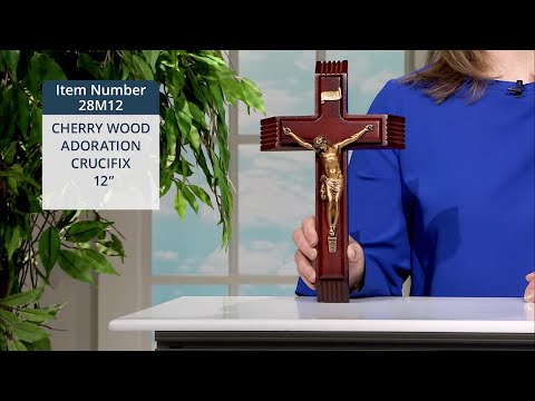 28M12_CHERRY WOOD ADORATION CRUCIFIX