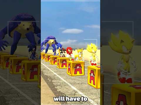Who has the Longest Jump? Sonic vs Rainbow Friends & Alphabet Lore! #shorts