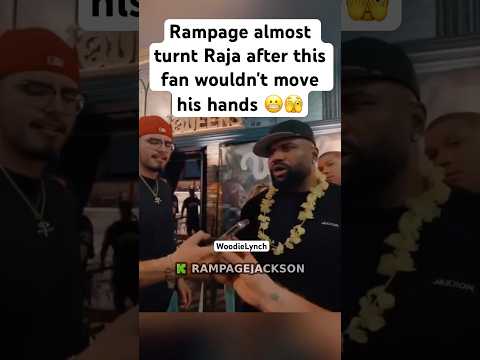 Rampage almost turnt the switch after this fan wouldn't move #UFC #Rampage #Fans #Raja