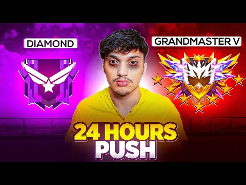 I PLAYED FREE FIRE FOR 24 HOURS TO PUSH BR RANKED TOP 1 - GARENA FREE FIRE