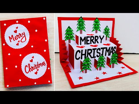 DIY Christmas pop-up card // Christmas greeting card making easy // Merry Christmas card