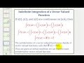 Understanding Vector Valued Function Integration