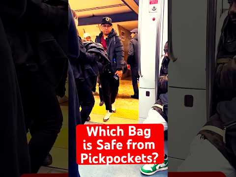 ⁉️Which bag is safe from pickpockets?#Pickpockets #StaySafe #StopThieves #PocketAlert #RomeSafety