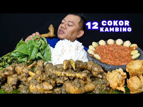 NGEUNAH PISAN TAPI⁉️ MAKAN 12 KAKI KAMBING SAMBEL IJO LALAPAN JENGKOL MENTAH POHPOHAN TUMIS GENJER