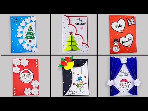 🎅⭐️DIY 6 LINDAS TARJETAS para NAVIDAD 🎅⭐️🎄 Christmas Day Cards Idea 2024