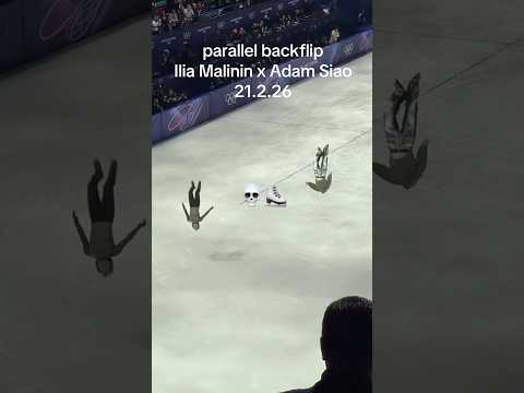 ⛸️ Ilia Malinin & Adam Siao’s BACKFLIP at Olympic GALA 😱 #fs #Olympics #figureskating #viral