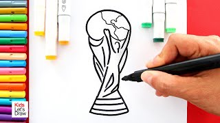 Cómo Dibujar la COPA DEL MUNDIAL DE FÚTBOL 2026 FÁCIL ✍️ | Dibujo para Principiantes