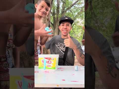 Fazendo Slime na praçasinha // #slime