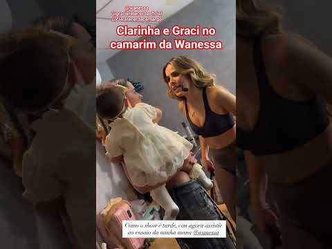 A Clarinha e a Graci no camarim da Wanessa #shorts #gracielelacerdaoficial #zezedicamargo