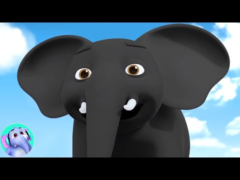 Ek Mota Hathi in Black Colour, Hathi Cartoon, Hindi Rhymes for Children, एक मोटा हाथी