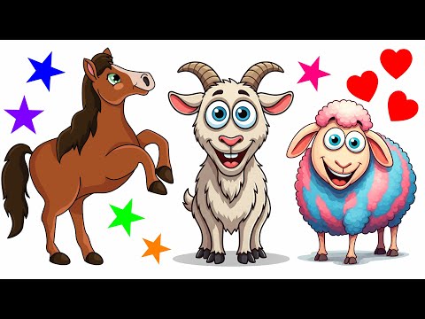 Fun Farm Animals! 🐄🐴🐑🐔🐐🦢 Learn & Laugh!