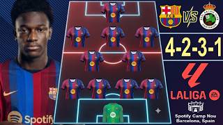 ⚽ BARCELONA VS RACING SANTANDER 🔥 BARCELONA PREDICTED LINEUP WITH BISIWU 🔥 LA LIGA 26/27 JORNADA 6