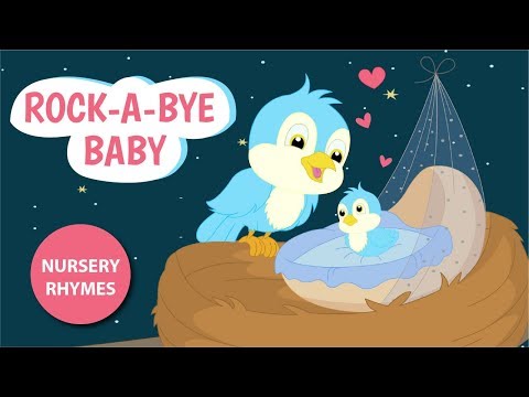 Rock-A-Bye Baby On The Tree Top with Lyrics | Lullaby For Babies To Go To Sleep | Bedtime Songs