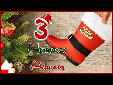 3 HERMOSAS IDEAS NAVIDEÑAS PARA EL HOGAR - Christmas crafts with recycling - Adornos de navidad