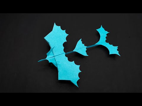 how to make a paper dragon plane | origami dragon paper plane