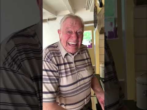 Grandad cooks the War time way in lard