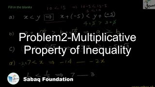 Problem2-Multiplicative Property of Inequality