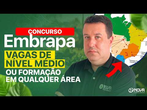 CONCURSO EMBRAPA 2024: TUDO SOBRE AS VAGAS GENERALISTAS 🔴